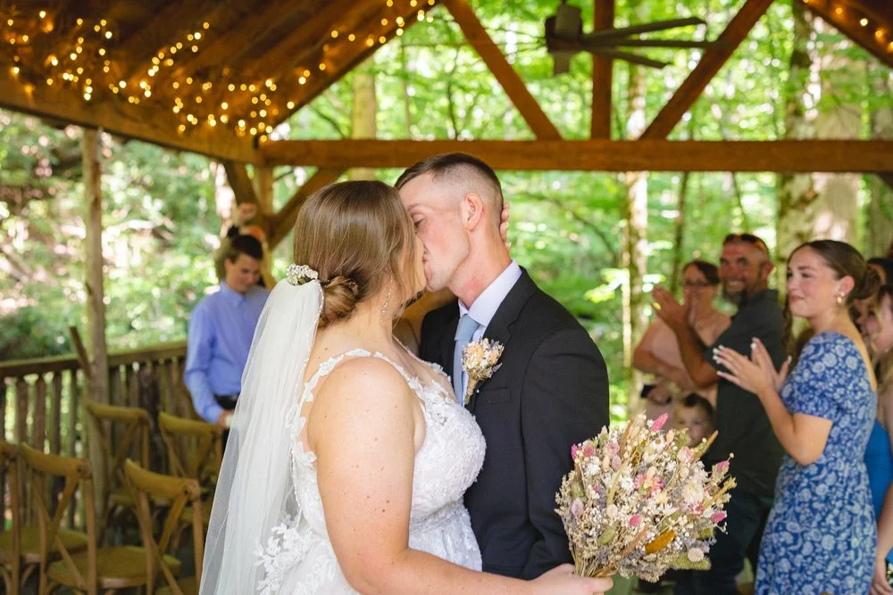 outdoor pavilion wedding in the smokies