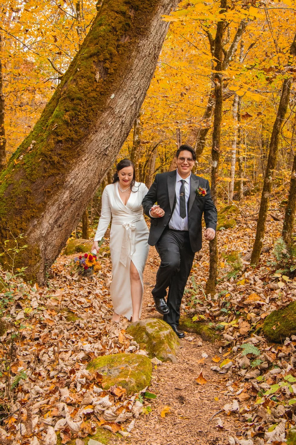 fall wedding in the smokies
