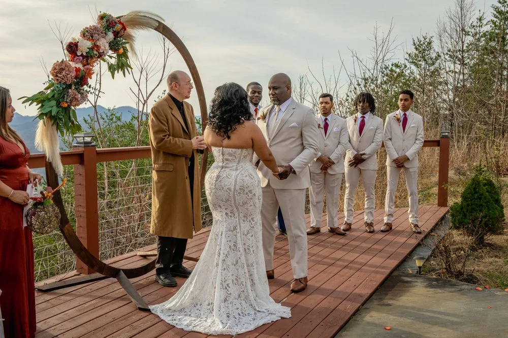 wedding at smoky mountain cabin