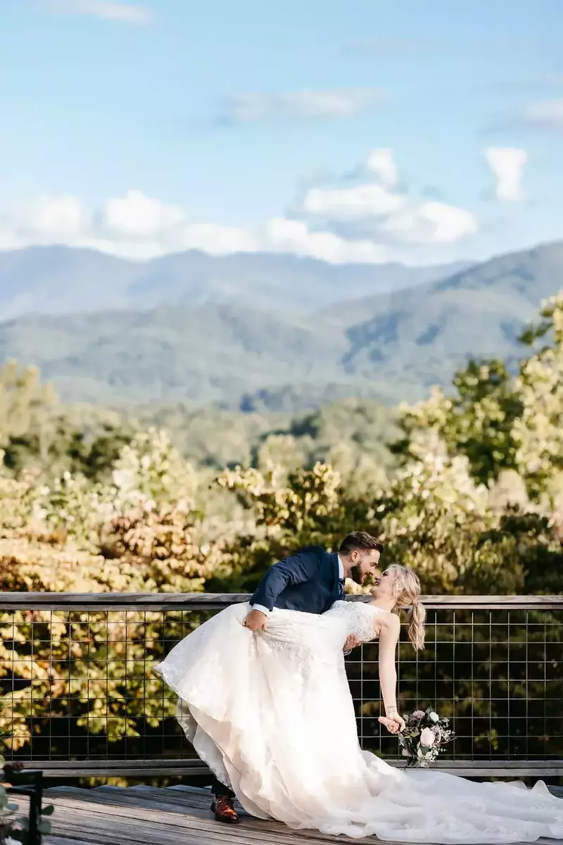 outdoor wedding smoky mountains