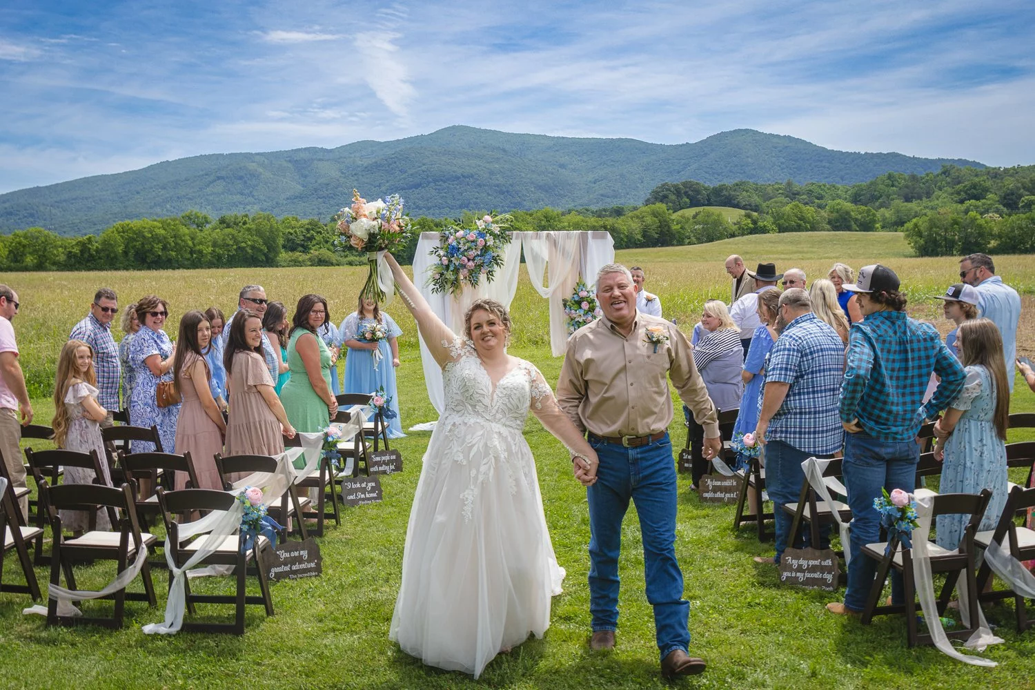 bride and groom at wedding